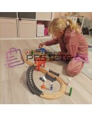 Дървено влакче железопътна линия с батерия 3.2м